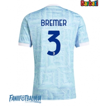 Juventus Gleison Bremer #3 Tricou Fotbal Replică 2025-26 Barbati Deplasare